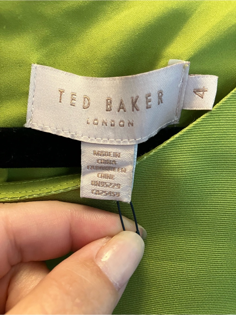 Floral Fit & Flare Dress in Lime Green by Ted Baker - Picture 5 of 6